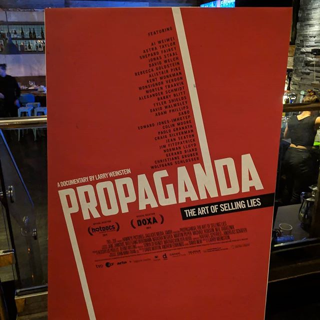 Thanks to everyone who joined us last night for the World Premiere of Larry Weinstein's PROPAGANDA: THE ART OF SELLING LIES at the Hot Docs! Congratulations to the filmmakers on a great evening!